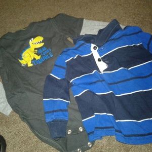 baby boy one piece and shirt lot of 2 size 18 mont